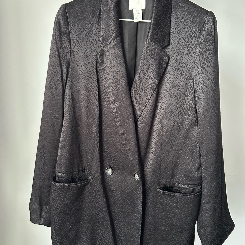 H&M Textured Black Women's Blazer